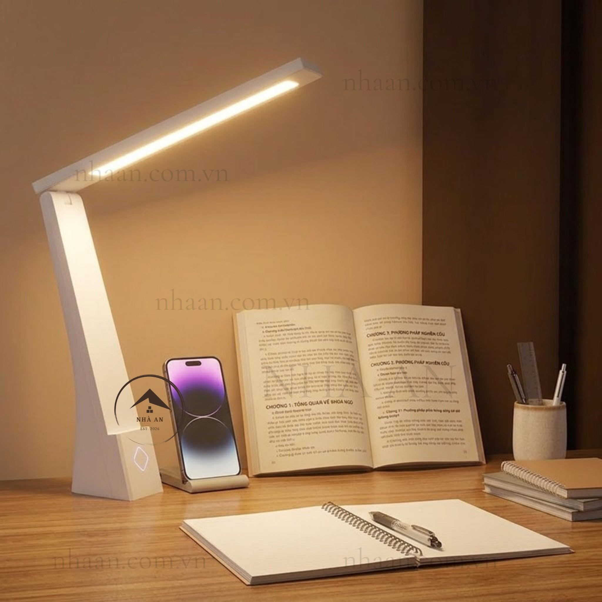 ĐÈN HỌC, ĐỌC SÁCH LED – CẢM ỨNG, GẬP GỌN - TRẮNG