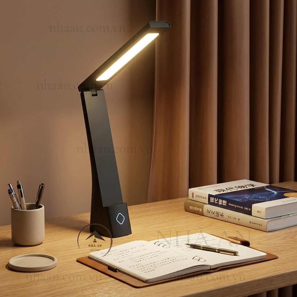 ĐÈN HỌC, ĐỌC SÁCH LED – CẢM ỨNG, GẬP GỌN - ĐEN