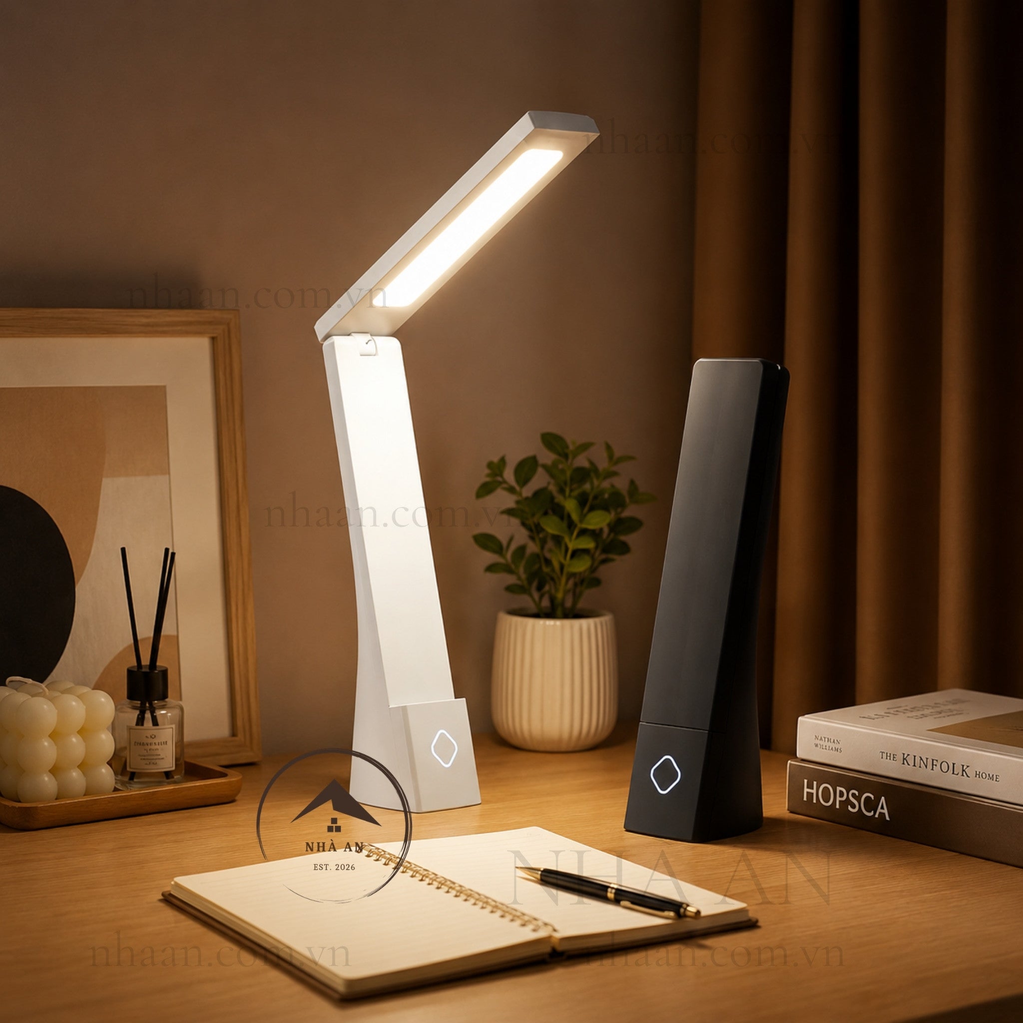ĐÈN HỌC, ĐỌC SÁCH LED – CẢM ỨNG, GẬP GỌN - ĐEN